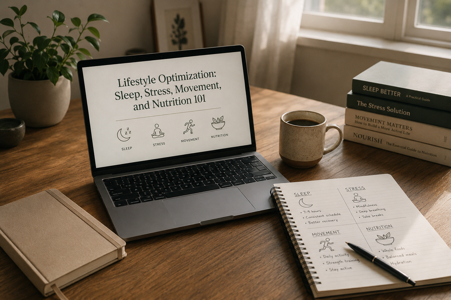 Lifestyle Optimization: Sleep, Stress, Movement, and Nutrition 101